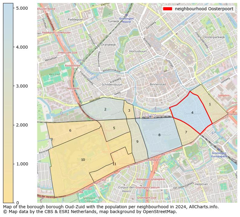 Image of the neighbourhood Oosterpoort at the map. This image is used as introduction to this page. This page shows a lot of information about the population in the neighbourhood Oosterpoort (such as the distribution by age groups of the residents, the composition of households, whether inhabitants are natives or Dutch with an immigration background, data about the houses (numbers, types, price development, use, type of property, ...) and more (car ownership, energy consumption, ...) based on open data from the Dutch Central Bureau of Statistics and various other sources!