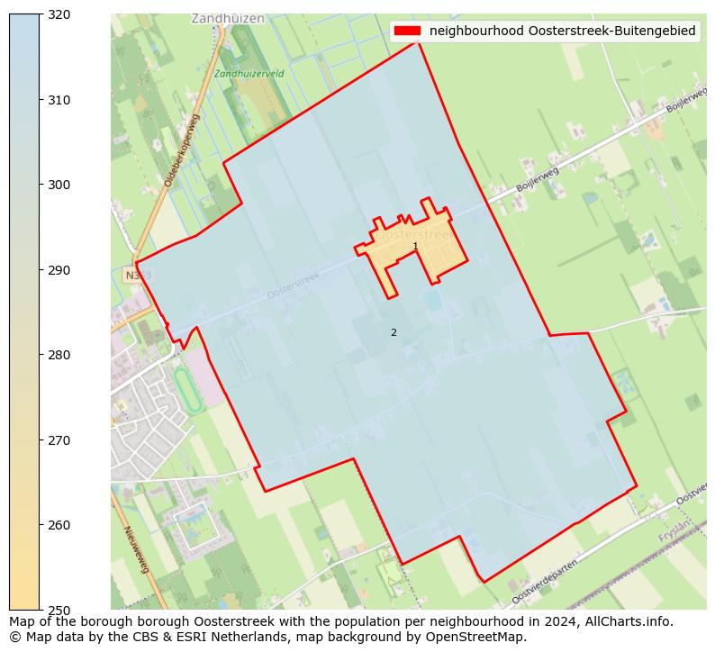 Image of the neighbourhood Oosterstreek-Buitengebied at the map. This image is used as introduction to this page. This page shows a lot of information about the population in the neighbourhood Oosterstreek-Buitengebied (such as the distribution by age groups of the residents, the composition of households, whether inhabitants are natives or Dutch with an immigration background, data about the houses (numbers, types, price development, use, type of property, ...) and more (car ownership, energy consumption, ...) based on open data from the Dutch Central Bureau of Statistics and various other sources!