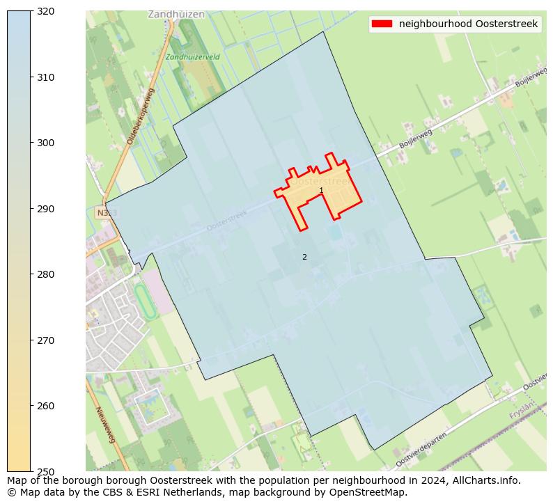 Image of the neighbourhood Oosterstreek at the map. This image is used as introduction to this page. This page shows a lot of information about the population in the neighbourhood Oosterstreek (such as the distribution by age groups of the residents, the composition of households, whether inhabitants are natives or Dutch with an immigration background, data about the houses (numbers, types, price development, use, type of property, ...) and more (car ownership, energy consumption, ...) based on open data from the Dutch Central Bureau of Statistics and various other sources!