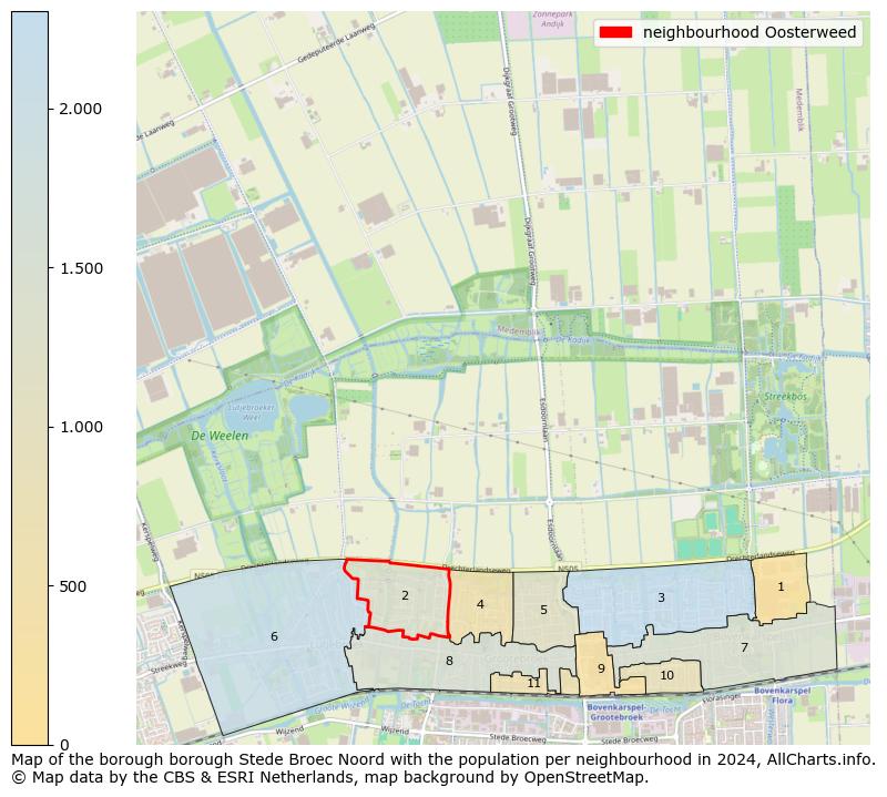 Image of the neighbourhood Oosterweed at the map. This image is used as introduction to this page. This page shows a lot of information about the population in the neighbourhood Oosterweed (such as the distribution by age groups of the residents, the composition of households, whether inhabitants are natives or Dutch with an immigration background, data about the houses (numbers, types, price development, use, type of property, ...) and more (car ownership, energy consumption, ...) based on open data from the Dutch Central Bureau of Statistics and various other sources!