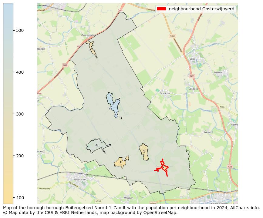 Image of the neighbourhood Oosterwijtwerd at the map. This image is used as introduction to this page. This page shows a lot of information about the population in the neighbourhood Oosterwijtwerd (such as the distribution by age groups of the residents, the composition of households, whether inhabitants are natives or Dutch with an immigration background, data about the houses (numbers, types, price development, use, type of property, ...) and more (car ownership, energy consumption, ...) based on open data from the Dutch Central Bureau of Statistics and various other sources!