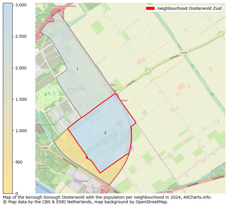 Image of the neighbourhood Oosterwold Zuid at the map. This image is used as introduction to this page. This page shows a lot of information about the population in the neighbourhood Oosterwold Zuid (such as the distribution by age groups of the residents, the composition of households, whether inhabitants are natives or Dutch with an immigration background, data about the houses (numbers, types, price development, use, type of property, ...) and more (car ownership, energy consumption, ...) based on open data from the Dutch Central Bureau of Statistics and various other sources!