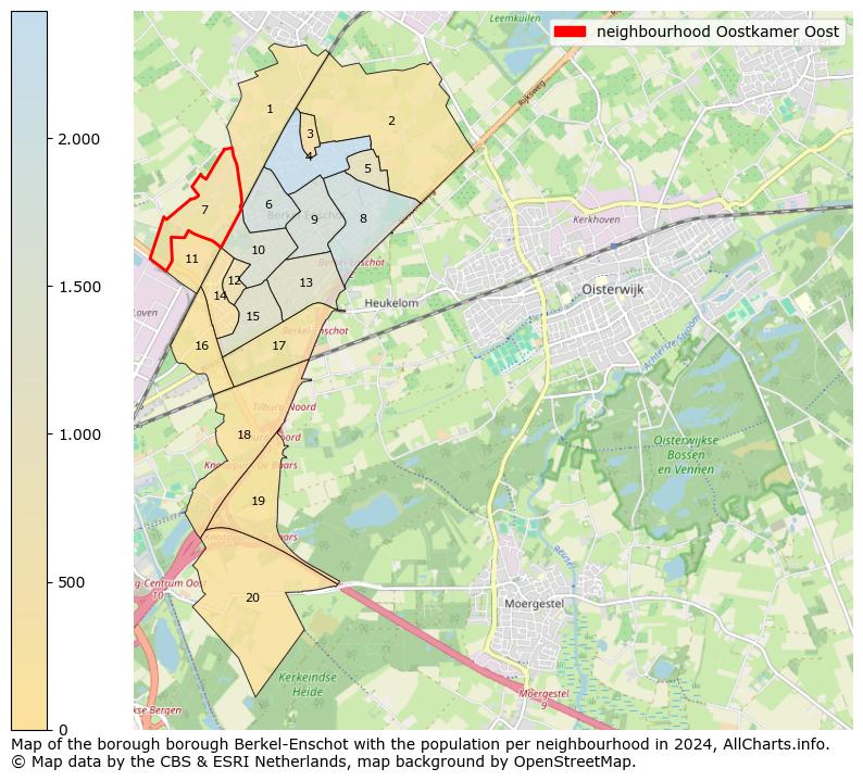 Image of the neighbourhood Oostkamer Oost at the map. This image is used as introduction to this page. This page shows a lot of information about the population in the neighbourhood Oostkamer Oost (such as the distribution by age groups of the residents, the composition of households, whether inhabitants are natives or Dutch with an immigration background, data about the houses (numbers, types, price development, use, type of property, ...) and more (car ownership, energy consumption, ...) based on open data from the Dutch Central Bureau of Statistics and various other sources!