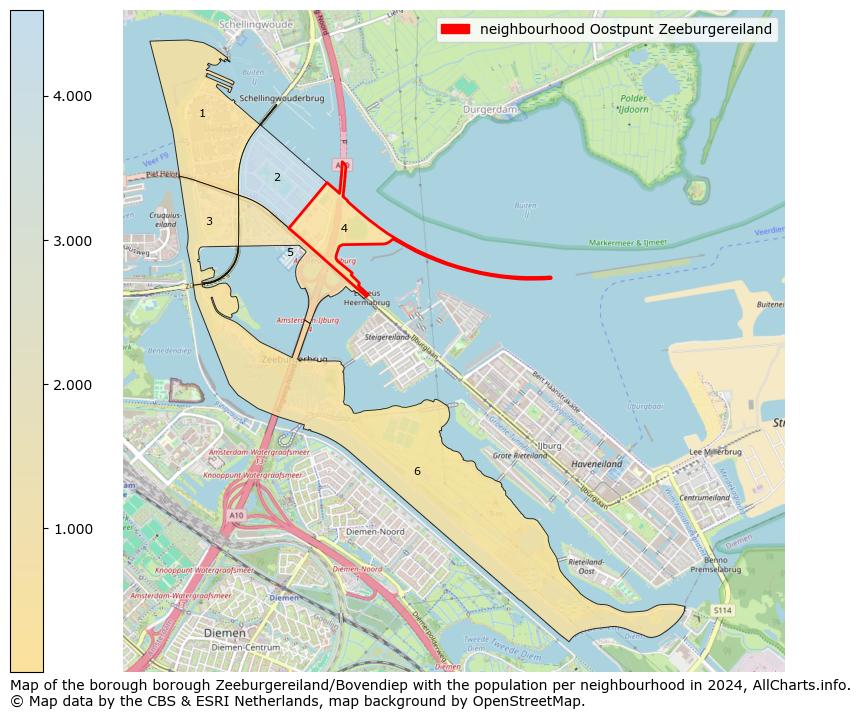 Image of the neighbourhood Oostpunt Zeeburgereiland at the map. This image is used as introduction to this page. This page shows a lot of information about the population in the neighbourhood Oostpunt Zeeburgereiland (such as the distribution by age groups of the residents, the composition of households, whether inhabitants are natives or Dutch with an immigration background, data about the houses (numbers, types, price development, use, type of property, ...) and more (car ownership, energy consumption, ...) based on open data from the Dutch Central Bureau of Statistics and various other sources!