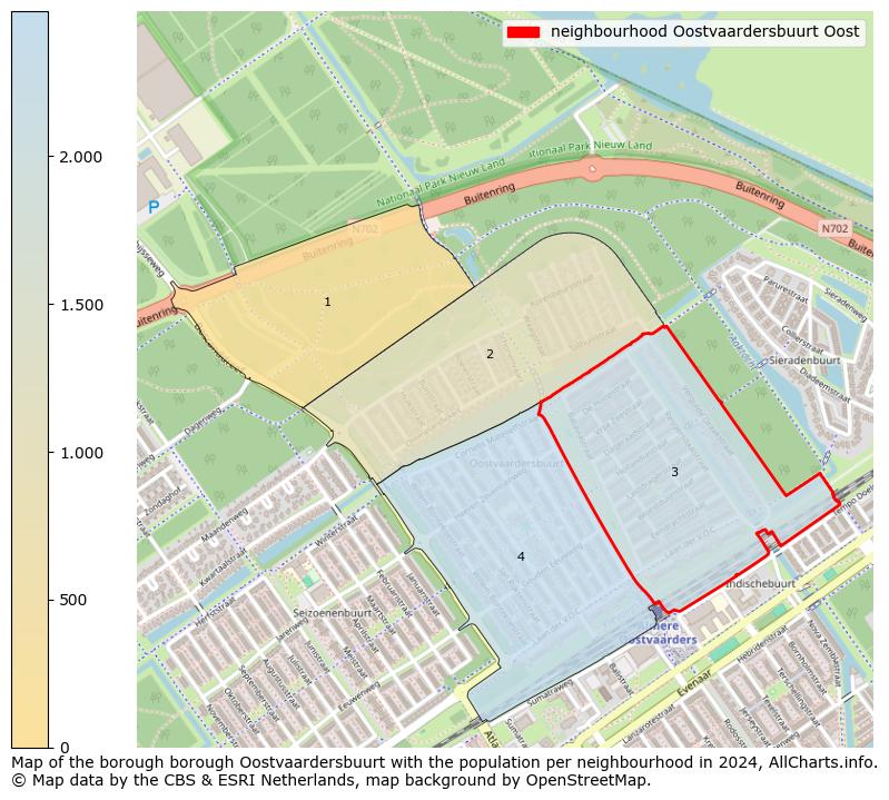 Image of the neighbourhood Oostvaardersbuurt Oost at the map. This image is used as introduction to this page. This page shows a lot of information about the population in the neighbourhood Oostvaardersbuurt Oost (such as the distribution by age groups of the residents, the composition of households, whether inhabitants are natives or Dutch with an immigration background, data about the houses (numbers, types, price development, use, type of property, ...) and more (car ownership, energy consumption, ...) based on open data from the Dutch Central Bureau of Statistics and various other sources!