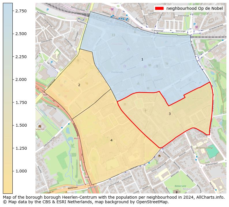 Image of the neighbourhood Op de Nobel at the map. This image is used as introduction to this page. This page shows a lot of information about the population in the neighbourhood Op de Nobel (such as the distribution by age groups of the residents, the composition of households, whether inhabitants are natives or Dutch with an immigration background, data about the houses (numbers, types, price development, use, type of property, ...) and more (car ownership, energy consumption, ...) based on open data from the Dutch Central Bureau of Statistics and various other sources!