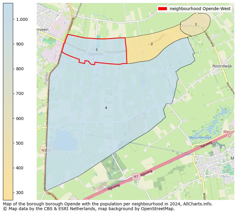 Image of the neighbourhood Opende-West at the map. This image is used as introduction to this page. This page shows a lot of information about the population in the neighbourhood Opende-West (such as the distribution by age groups of the residents, the composition of households, whether inhabitants are natives or Dutch with an immigration background, data about the houses (numbers, types, price development, use, type of property, ...) and more (car ownership, energy consumption, ...) based on open data from the Dutch Central Bureau of Statistics and various other sources!