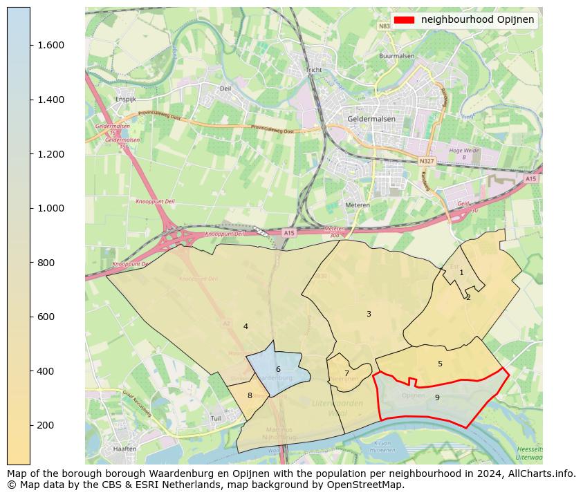 Image of the neighbourhood Opijnen at the map. This image is used as introduction to this page. This page shows a lot of information about the population in the neighbourhood Opijnen (such as the distribution by age groups of the residents, the composition of households, whether inhabitants are natives or Dutch with an immigration background, data about the houses (numbers, types, price development, use, type of property, ...) and more (car ownership, energy consumption, ...) based on open data from the Dutch Central Bureau of Statistics and various other sources!