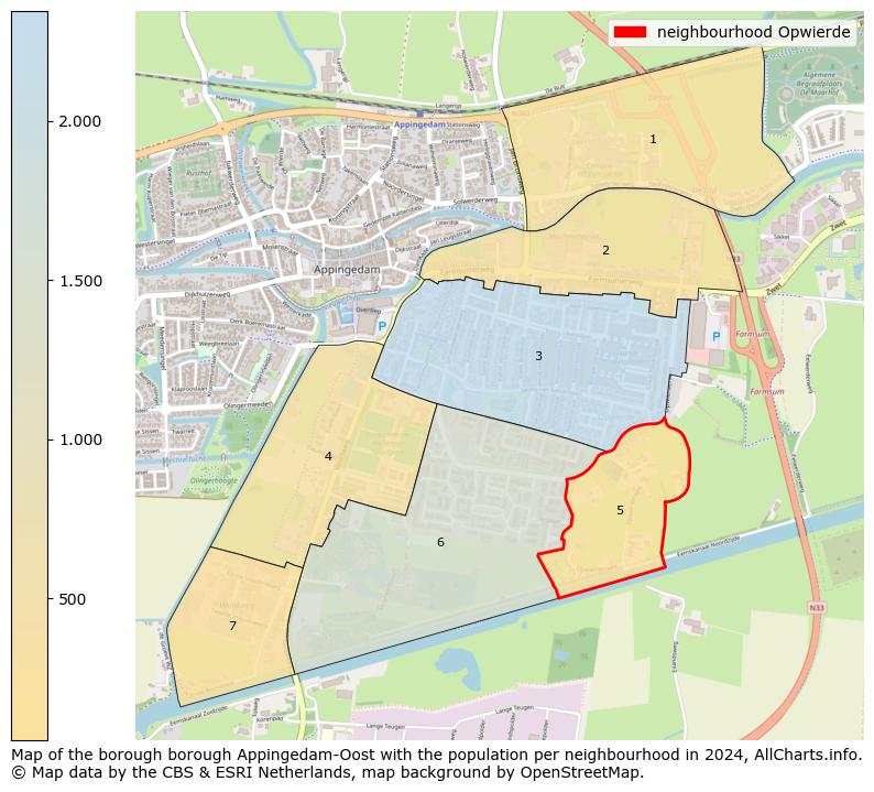 Image of the neighbourhood Opwierde at the map. This image is used as introduction to this page. This page shows a lot of information about the population in the neighbourhood Opwierde (such as the distribution by age groups of the residents, the composition of households, whether inhabitants are natives or Dutch with an immigration background, data about the houses (numbers, types, price development, use, type of property, ...) and more (car ownership, energy consumption, ...) based on open data from the Dutch Central Bureau of Statistics and various other sources!