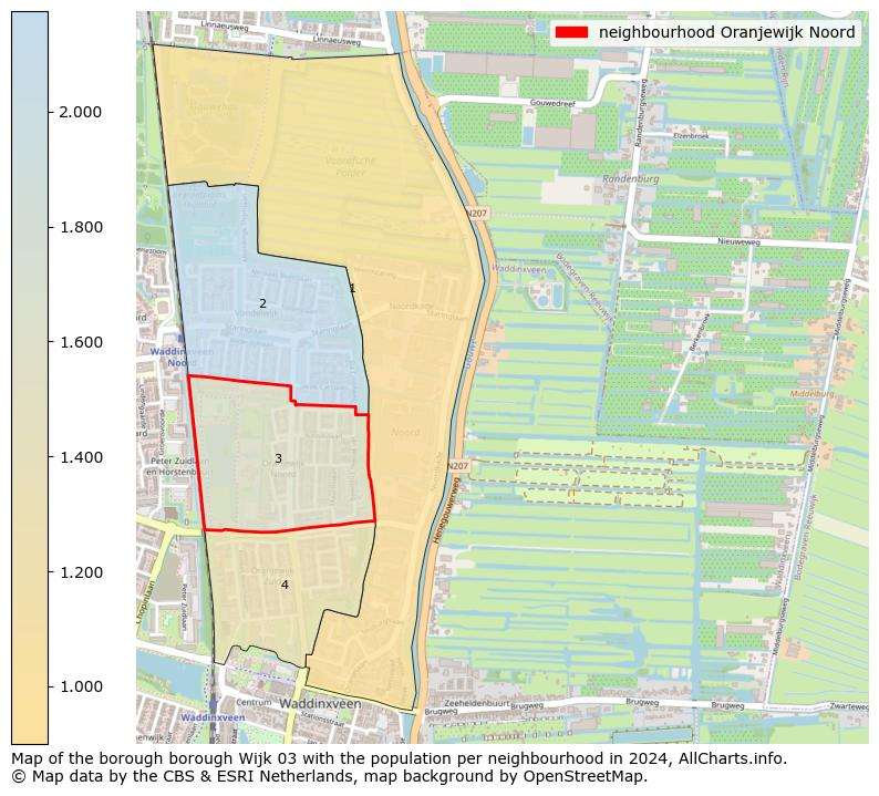 Image of the neighbourhood Oranjewijk Noord at the map. This image is used as introduction to this page. This page shows a lot of information about the population in the neighbourhood Oranjewijk Noord (such as the distribution by age groups of the residents, the composition of households, whether inhabitants are natives or Dutch with an immigration background, data about the houses (numbers, types, price development, use, type of property, ...) and more (car ownership, energy consumption, ...) based on open data from the Dutch Central Bureau of Statistics and various other sources!