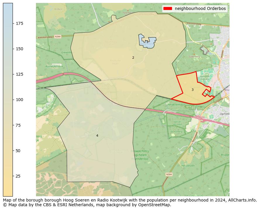 Image of the neighbourhood Orderbos at the map. This image is used as introduction to this page. This page shows a lot of information about the population in the neighbourhood Orderbos (such as the distribution by age groups of the residents, the composition of households, whether inhabitants are natives or Dutch with an immigration background, data about the houses (numbers, types, price development, use, type of property, ...) and more (car ownership, energy consumption, ...) based on open data from the Dutch Central Bureau of Statistics and various other sources!