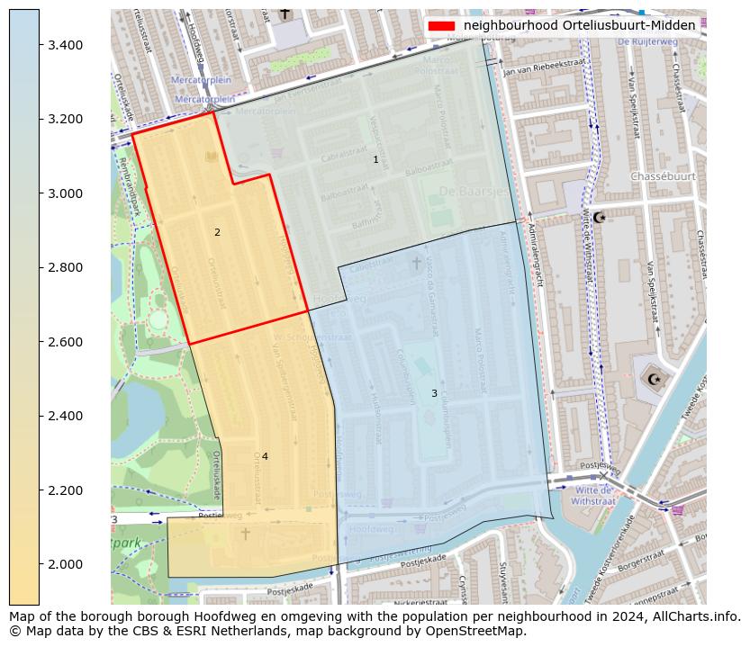 Image of the neighbourhood Orteliusbuurt-Midden at the map. This image is used as introduction to this page. This page shows a lot of information about the population in the neighbourhood Orteliusbuurt-Midden (such as the distribution by age groups of the residents, the composition of households, whether inhabitants are natives or Dutch with an immigration background, data about the houses (numbers, types, price development, use, type of property, ...) and more (car ownership, energy consumption, ...) based on open data from the Dutch Central Bureau of Statistics and various other sources!