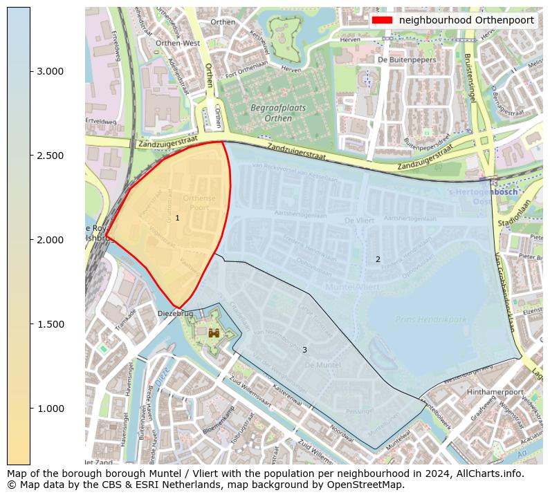 Image of the neighbourhood Orthenpoort at the map. This image is used as introduction to this page. This page shows a lot of information about the population in the neighbourhood Orthenpoort (such as the distribution by age groups of the residents, the composition of households, whether inhabitants are natives or Dutch with an immigration background, data about the houses (numbers, types, price development, use, type of property, ...) and more (car ownership, energy consumption, ...) based on open data from the Dutch Central Bureau of Statistics and various other sources!