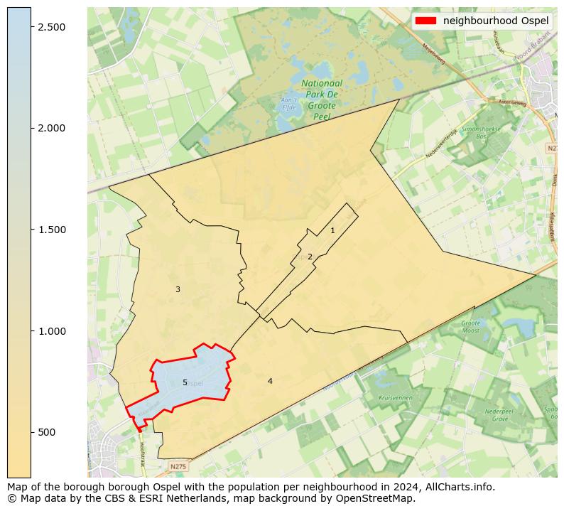 Image of the neighbourhood Ospel at the map. This image is used as introduction to this page. This page shows a lot of information about the population in the neighbourhood Ospel (such as the distribution by age groups of the residents, the composition of households, whether inhabitants are natives or Dutch with an immigration background, data about the houses (numbers, types, price development, use, type of property, ...) and more (car ownership, energy consumption, ...) based on open data from the Dutch Central Bureau of Statistics and various other sources!