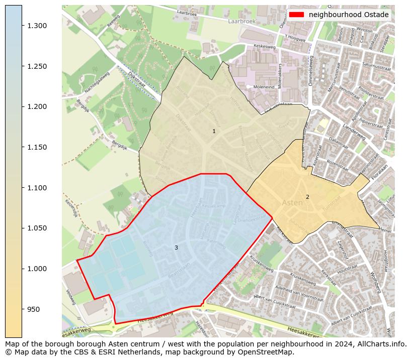 Image of the neighbourhood Ostade at the map. This image is used as introduction to this page. This page shows a lot of information about the population in the neighbourhood Ostade (such as the distribution by age groups of the residents, the composition of households, whether inhabitants are natives or Dutch with an immigration background, data about the houses (numbers, types, price development, use, type of property, ...) and more (car ownership, energy consumption, ...) based on open data from the Dutch Central Bureau of Statistics and various other sources!