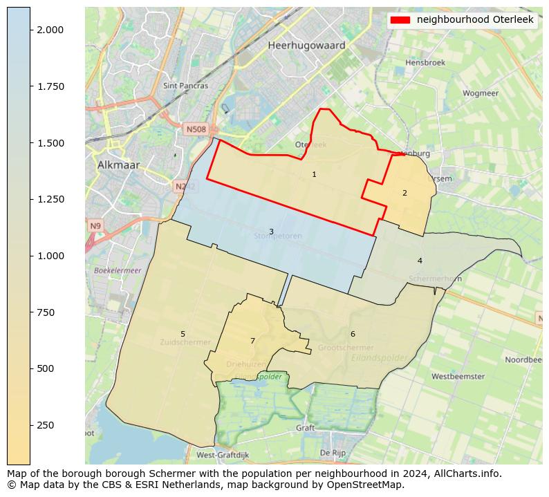 Image of the neighbourhood Oterleek at the map. This image is used as introduction to this page. This page shows a lot of information about the population in the neighbourhood Oterleek (such as the distribution by age groups of the residents, the composition of households, whether inhabitants are natives or Dutch with an immigration background, data about the houses (numbers, types, price development, use, type of property, ...) and more (car ownership, energy consumption, ...) based on open data from the Dutch Central Bureau of Statistics and various other sources!