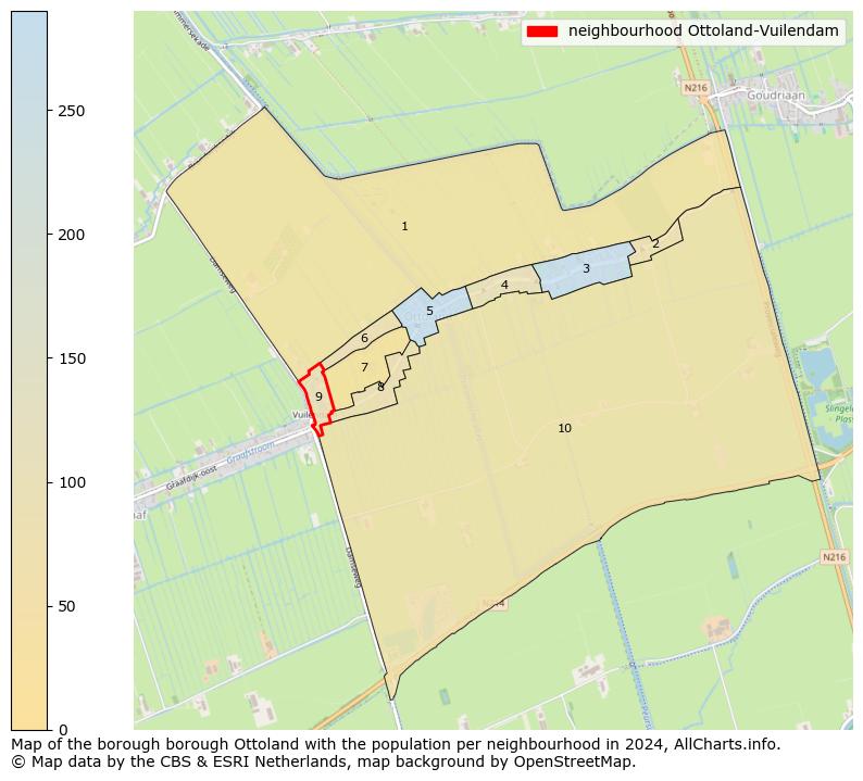 Image of the neighbourhood Ottoland-Vuilendam at the map. This image is used as introduction to this page. This page shows a lot of information about the population in the neighbourhood Ottoland-Vuilendam (such as the distribution by age groups of the residents, the composition of households, whether inhabitants are natives or Dutch with an immigration background, data about the houses (numbers, types, price development, use, type of property, ...) and more (car ownership, energy consumption, ...) based on open data from the Dutch Central Bureau of Statistics and various other sources!