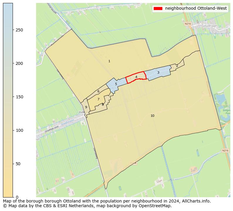 Image of the neighbourhood Ottoland-West at the map. This image is used as introduction to this page. This page shows a lot of information about the population in the neighbourhood Ottoland-West (such as the distribution by age groups of the residents, the composition of households, whether inhabitants are natives or Dutch with an immigration background, data about the houses (numbers, types, price development, use, type of property, ...) and more (car ownership, energy consumption, ...) based on open data from the Dutch Central Bureau of Statistics and various other sources!