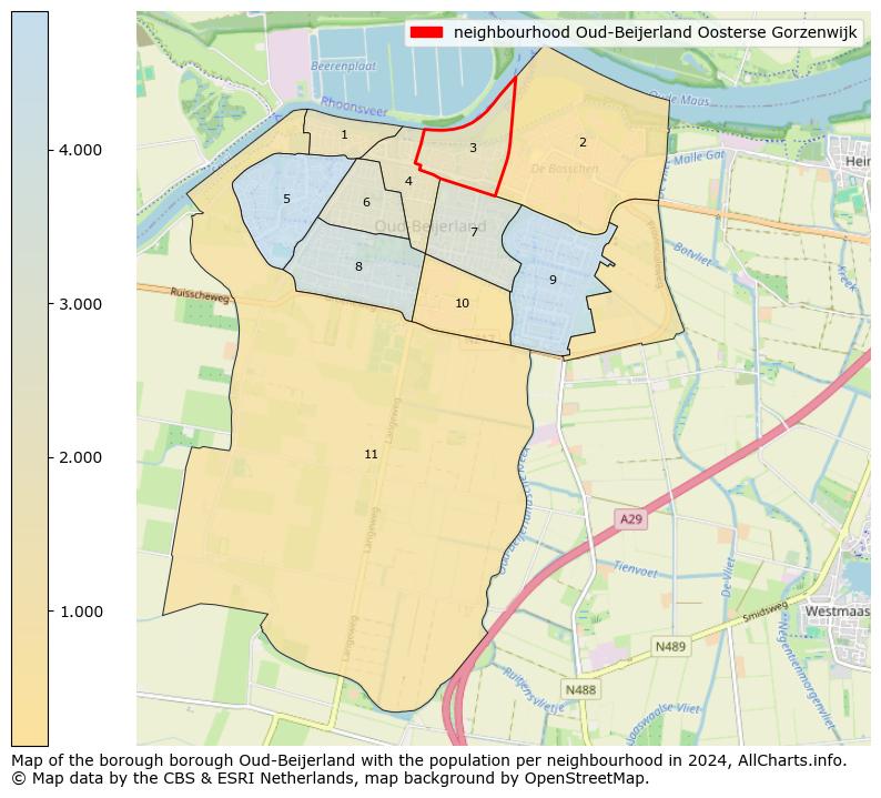 Image of the neighbourhood Oud-Beijerland Oosterse Gorzenwijk at the map. This image is used as introduction to this page. This page shows a lot of information about the population in the neighbourhood Oud-Beijerland Oosterse Gorzenwijk (such as the distribution by age groups of the residents, the composition of households, whether inhabitants are natives or Dutch with an immigration background, data about the houses (numbers, types, price development, use, type of property, ...) and more (car ownership, energy consumption, ...) based on open data from the Dutch Central Bureau of Statistics and various other sources!