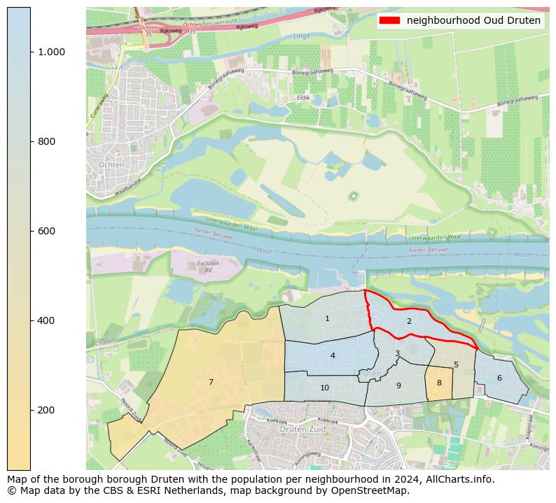 Image of the neighbourhood Oud Druten at the map. This image is used as introduction to this page. This page shows a lot of information about the population in the neighbourhood Oud Druten (such as the distribution by age groups of the residents, the composition of households, whether inhabitants are natives or Dutch with an immigration background, data about the houses (numbers, types, price development, use, type of property, ...) and more (car ownership, energy consumption, ...) based on open data from the Dutch Central Bureau of Statistics and various other sources!