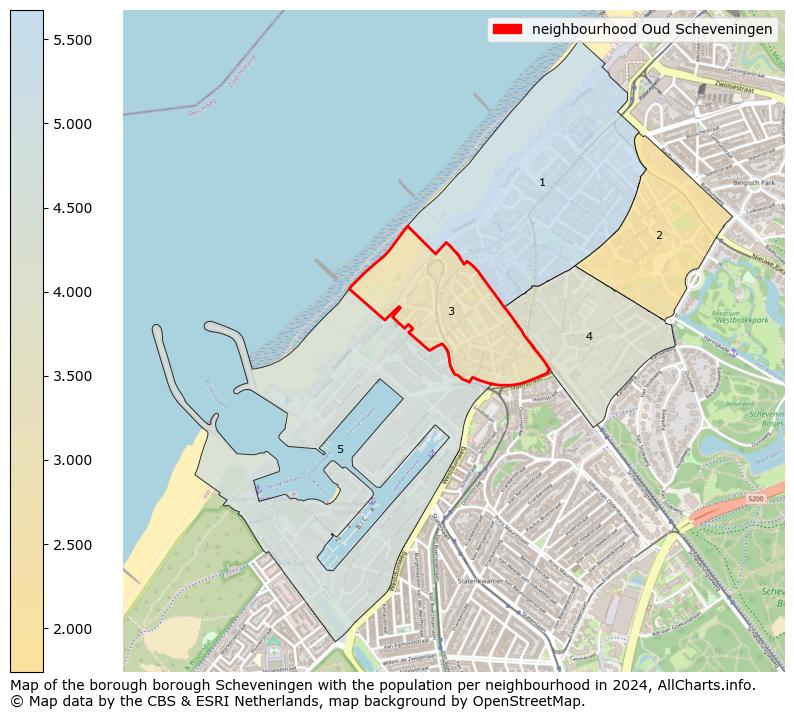 Image of the neighbourhood Oud Scheveningen at the map. This image is used as introduction to this page. This page shows a lot of information about the population in the neighbourhood Oud Scheveningen (such as the distribution by age groups of the residents, the composition of households, whether inhabitants are natives or Dutch with an immigration background, data about the houses (numbers, types, price development, use, type of property, ...) and more (car ownership, energy consumption, ...) based on open data from the Dutch Central Bureau of Statistics and various other sources!