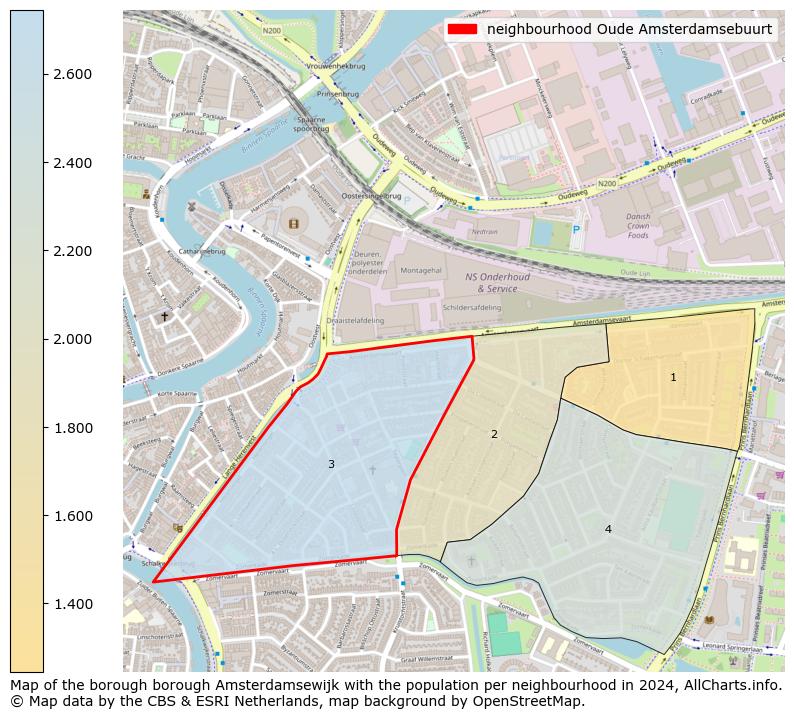 Image of the neighbourhood Oude Amsterdamsebuurt at the map. This image is used as introduction to this page. This page shows a lot of information about the population in the neighbourhood Oude Amsterdamsebuurt (such as the distribution by age groups of the residents, the composition of households, whether inhabitants are natives or Dutch with an immigration background, data about the houses (numbers, types, price development, use, type of property, ...) and more (car ownership, energy consumption, ...) based on open data from the Dutch Central Bureau of Statistics and various other sources!