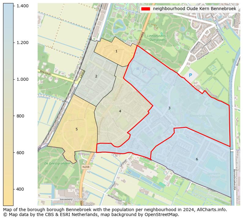 Image of the neighbourhood Oude Kern Bennebroek at the map. This image is used as introduction to this page. This page shows a lot of information about the population in the neighbourhood Oude Kern Bennebroek (such as the distribution by age groups of the residents, the composition of households, whether inhabitants are natives or Dutch with an immigration background, data about the houses (numbers, types, price development, use, type of property, ...) and more (car ownership, energy consumption, ...) based on open data from the Dutch Central Bureau of Statistics and various other sources!