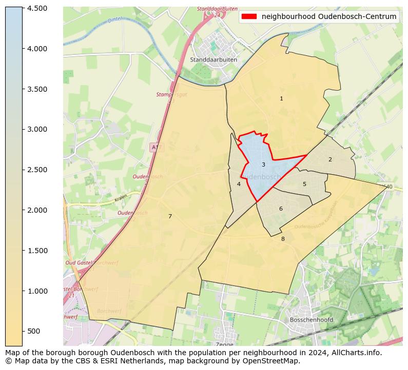 Image of the neighbourhood Oudenbosch-Centrum at the map. This image is used as introduction to this page. This page shows a lot of information about the population in the neighbourhood Oudenbosch-Centrum (such as the distribution by age groups of the residents, the composition of households, whether inhabitants are natives or Dutch with an immigration background, data about the houses (numbers, types, price development, use, type of property, ...) and more (car ownership, energy consumption, ...) based on open data from the Dutch Central Bureau of Statistics and various other sources!