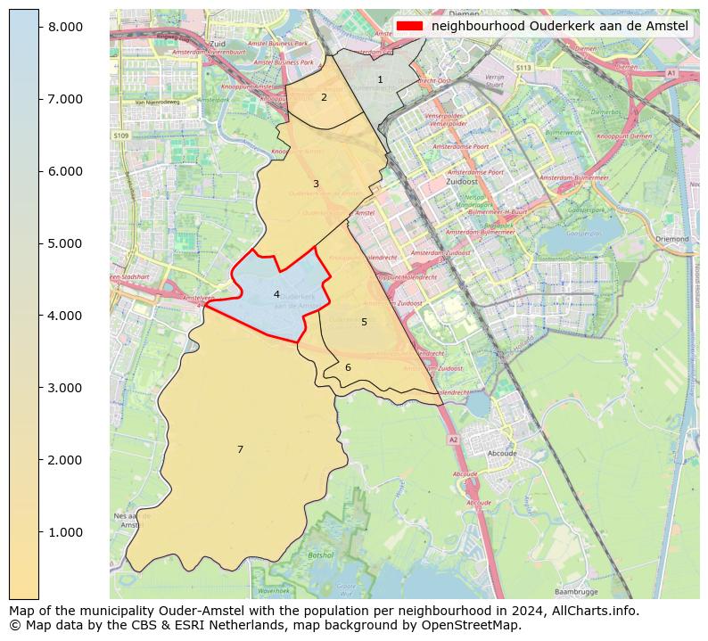 Image of the neighbourhood Ouderkerk aan de Amstel at the map. This image is used as introduction to this page. This page shows a lot of information about the population in the neighbourhood Ouderkerk aan de Amstel (such as the distribution by age groups of the residents, the composition of households, whether inhabitants are natives or Dutch with an immigration background, data about the houses (numbers, types, price development, use, type of property, ...) and more (car ownership, energy consumption, ...) based on open data from the Dutch Central Bureau of Statistics and various other sources!