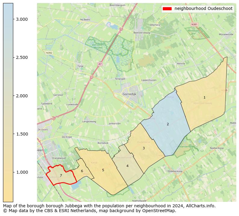 Image of the neighbourhood Oudeschoot at the map. This image is used as introduction to this page. This page shows a lot of information about the population in the neighbourhood Oudeschoot (such as the distribution by age groups of the residents, the composition of households, whether inhabitants are natives or Dutch with an immigration background, data about the houses (numbers, types, price development, use, type of property, ...) and more (car ownership, energy consumption, ...) based on open data from the Dutch Central Bureau of Statistics and various other sources!