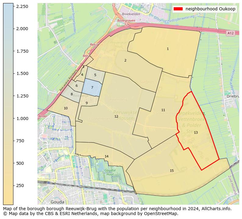 Image of the neighbourhood Oukoop at the map. This image is used as introduction to this page. This page shows a lot of information about the population in the neighbourhood Oukoop (such as the distribution by age groups of the residents, the composition of households, whether inhabitants are natives or Dutch with an immigration background, data about the houses (numbers, types, price development, use, type of property, ...) and more (car ownership, energy consumption, ...) based on open data from the Dutch Central Bureau of Statistics and various other sources!