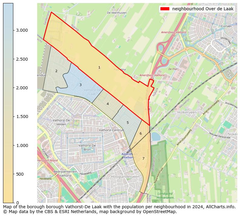 Image of the neighbourhood Over de Laak at the map. This image is used as introduction to this page. This page shows a lot of information about the population in the neighbourhood Over de Laak (such as the distribution by age groups of the residents, the composition of households, whether inhabitants are natives or Dutch with an immigration background, data about the houses (numbers, types, price development, use, type of property, ...) and more (car ownership, energy consumption, ...) based on open data from the Dutch Central Bureau of Statistics and various other sources!