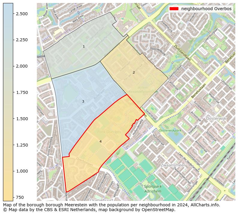 Image of the neighbourhood Overbos at the map. This image is used as introduction to this page. This page shows a lot of information about the population in the neighbourhood Overbos (such as the distribution by age groups of the residents, the composition of households, whether inhabitants are natives or Dutch with an immigration background, data about the houses (numbers, types, price development, use, type of property, ...) and more (car ownership, energy consumption, ...) based on open data from the Dutch Central Bureau of Statistics and various other sources!