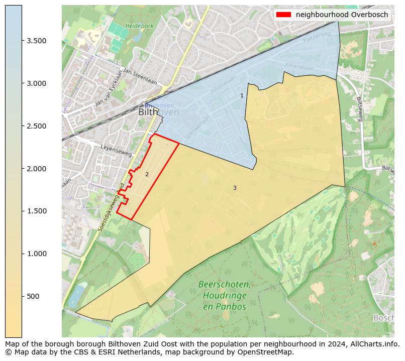 Image of the neighbourhood Overbosch at the map. This image is used as introduction to this page. This page shows a lot of information about the population in the neighbourhood Overbosch (such as the distribution by age groups of the residents, the composition of households, whether inhabitants are natives or Dutch with an immigration background, data about the houses (numbers, types, price development, use, type of property, ...) and more (car ownership, energy consumption, ...) based on open data from the Dutch Central Bureau of Statistics and various other sources!