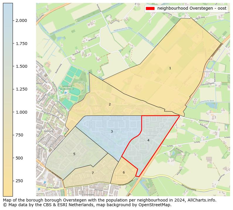 Image of the neighbourhood Overstegen - oost at the map. This image is used as introduction to this page. This page shows a lot of information about the population in the neighbourhood Overstegen - oost (such as the distribution by age groups of the residents, the composition of households, whether inhabitants are natives or Dutch with an immigration background, data about the houses (numbers, types, price development, use, type of property, ...) and more (car ownership, energy consumption, ...) based on open data from the Dutch Central Bureau of Statistics and various other sources!