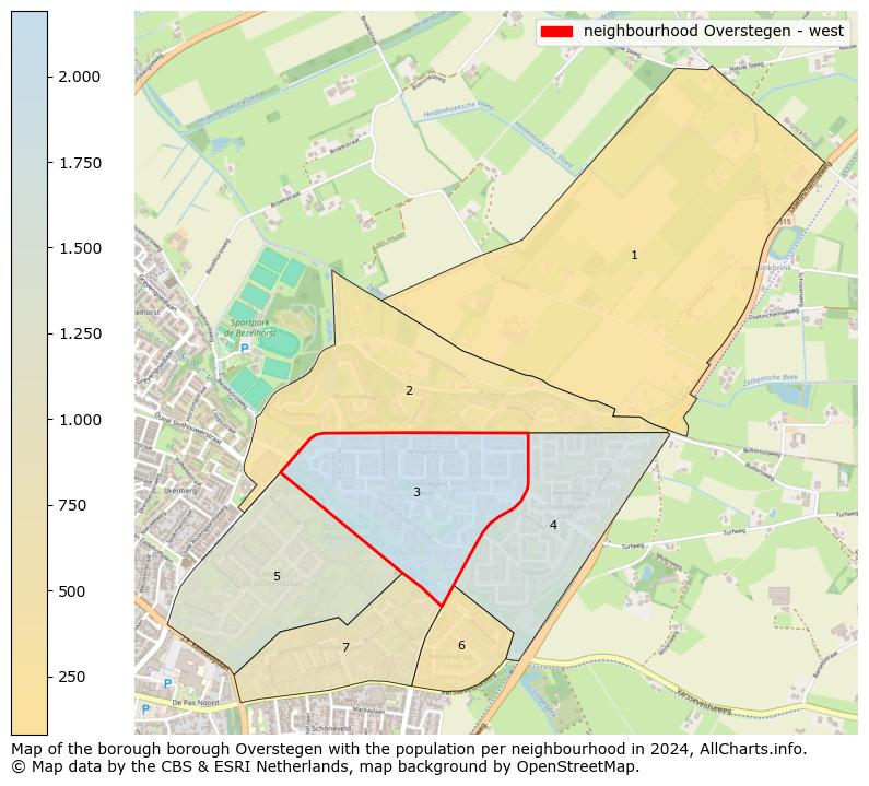 Image of the neighbourhood Overstegen - west at the map. This image is used as introduction to this page. This page shows a lot of information about the population in the neighbourhood Overstegen - west (such as the distribution by age groups of the residents, the composition of households, whether inhabitants are natives or Dutch with an immigration background, data about the houses (numbers, types, price development, use, type of property, ...) and more (car ownership, energy consumption, ...) based on open data from the Dutch Central Bureau of Statistics and various other sources!