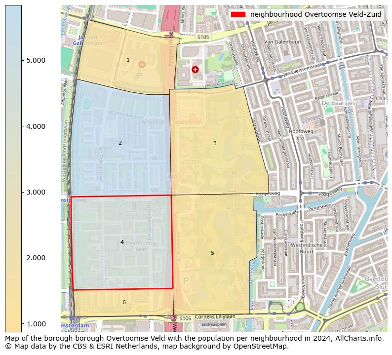 Image of the neighbourhood Overtoomse Veld-Zuid at the map. This image is used as introduction to this page. This page shows a lot of information about the population in the neighbourhood Overtoomse Veld-Zuid (such as the distribution by age groups of the residents, the composition of households, whether inhabitants are natives or Dutch with an immigration background, data about the houses (numbers, types, price development, use, type of property, ...) and more (car ownership, energy consumption, ...) based on open data from the Dutch Central Bureau of Statistics and various other sources!