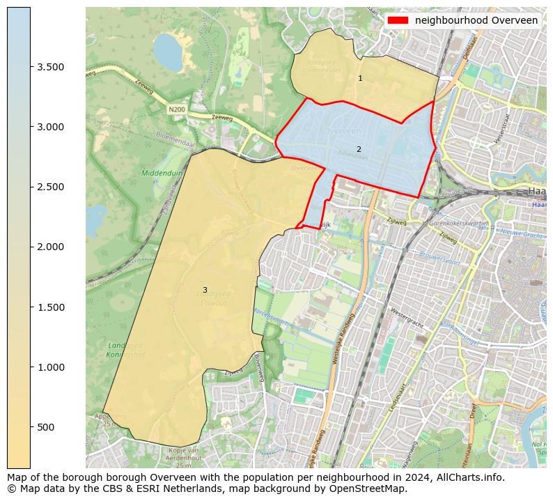 Image of the neighbourhood Overveen at the map. This image is used as introduction to this page. This page shows a lot of information about the population in the neighbourhood Overveen (such as the distribution by age groups of the residents, the composition of households, whether inhabitants are natives or Dutch with an immigration background, data about the houses (numbers, types, price development, use, type of property, ...) and more (car ownership, energy consumption, ...) based on open data from the Dutch Central Bureau of Statistics and various other sources!