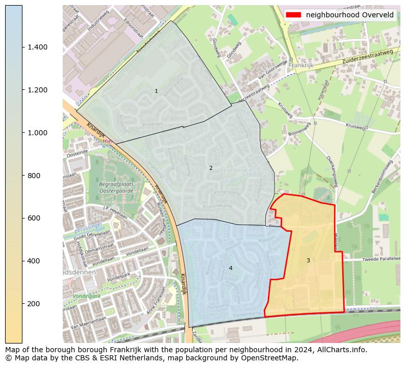 Image of the neighbourhood Overveld at the map. This image is used as introduction to this page. This page shows a lot of information about the population in the neighbourhood Overveld (such as the distribution by age groups of the residents, the composition of households, whether inhabitants are natives or Dutch with an immigration background, data about the houses (numbers, types, price development, use, type of property, ...) and more (car ownership, energy consumption, ...) based on open data from the Dutch Central Bureau of Statistics and various other sources!