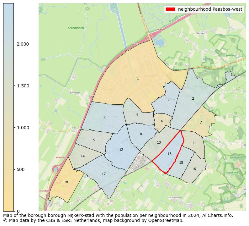 Image of the neighbourhood Paasbos-west at the map. This image is used as introduction to this page. This page shows a lot of information about the population in the neighbourhood Paasbos-west (such as the distribution by age groups of the residents, the composition of households, whether inhabitants are natives or Dutch with an immigration background, data about the houses (numbers, types, price development, use, type of property, ...) and more (car ownership, energy consumption, ...) based on open data from the Dutch Central Bureau of Statistics and various other sources!