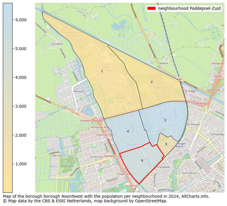 Image of the neighbourhood Paddepoel-Zuid at the map. This image is used as introduction to this page. This page shows a lot of information about the population in the neighbourhood Paddepoel-Zuid (such as the distribution by age groups of the residents, the composition of households, whether inhabitants are natives or Dutch with an immigration background, data about the houses (numbers, types, price development, use, type of property, ...) and more (car ownership, energy consumption, ...) based on open data from the Dutch Central Bureau of Statistics and various other sources!