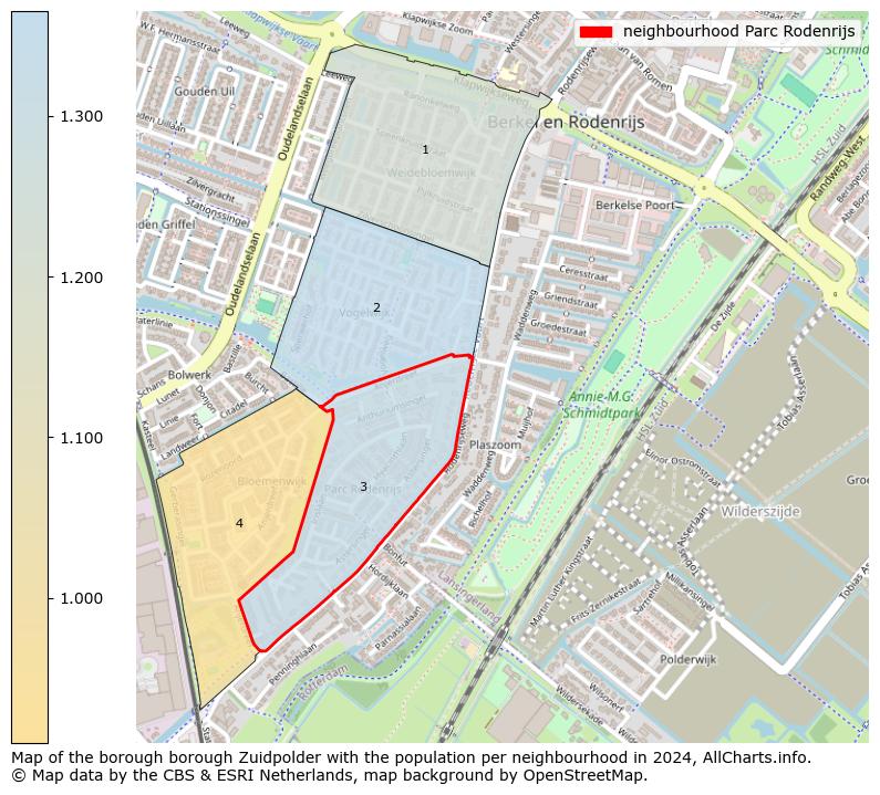 Image of the neighbourhood Parc Rodenrijs at the map. This image is used as introduction to this page. This page shows a lot of information about the population in the neighbourhood Parc Rodenrijs (such as the distribution by age groups of the residents, the composition of households, whether inhabitants are natives or Dutch with an immigration background, data about the houses (numbers, types, price development, use, type of property, ...) and more (car ownership, energy consumption, ...) based on open data from the Dutch Central Bureau of Statistics and various other sources!