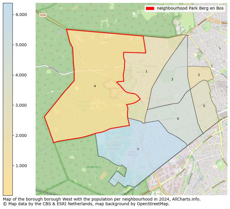 Image of the neighbourhood Park Berg en Bos at the map. This image is used as introduction to this page. This page shows a lot of information about the population in the neighbourhood Park Berg en Bos (such as the distribution by age groups of the residents, the composition of households, whether inhabitants are natives or Dutch with an immigration background, data about the houses (numbers, types, price development, use, type of property, ...) and more (car ownership, energy consumption, ...) based on open data from the Dutch Central Bureau of Statistics and various other sources!