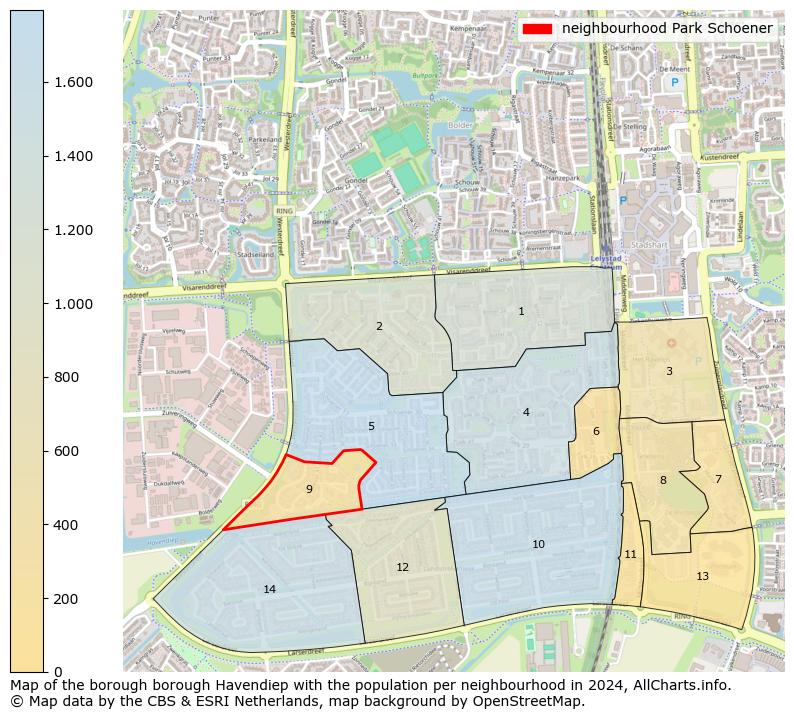 Image of the neighbourhood Park Schoener at the map. This image is used as introduction to this page. This page shows a lot of information about the population in the neighbourhood Park Schoener (such as the distribution by age groups of the residents, the composition of households, whether inhabitants are natives or Dutch with an immigration background, data about the houses (numbers, types, price development, use, type of property, ...) and more (car ownership, energy consumption, ...) based on open data from the Dutch Central Bureau of Statistics and various other sources!