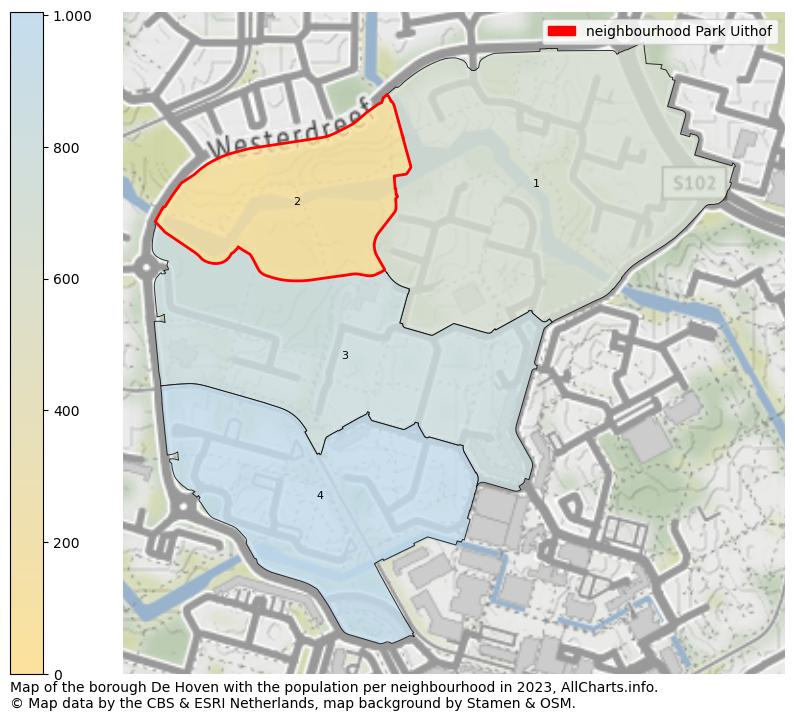 Map of the borough De Hoven with the population per neighbourhood in 2023. This page shows a lot of information about residents (such as the distribution by age groups, family composition, gender, native or Dutch with an immigration background, ...), homes (numbers, types, price development, use, type of property, ...) and more (car ownership, energy consumption, ...) based on open data from the Dutch Central Bureau of Statistics and various other sources!