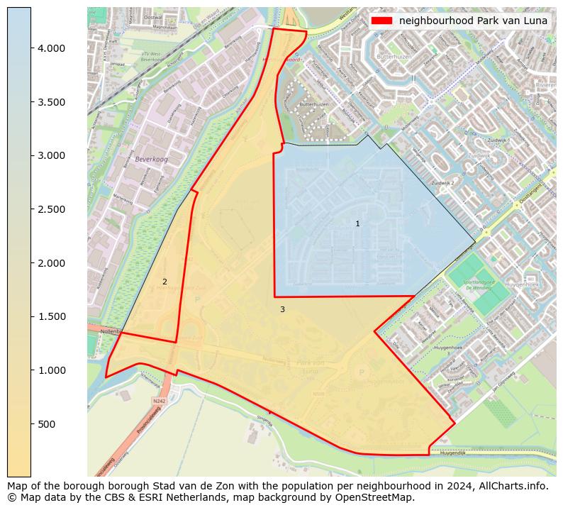 Image of the neighbourhood Park van Luna at the map. This image is used as introduction to this page. This page shows a lot of information about the population in the neighbourhood Park van Luna (such as the distribution by age groups of the residents, the composition of households, whether inhabitants are natives or Dutch with an immigration background, data about the houses (numbers, types, price development, use, type of property, ...) and more (car ownership, energy consumption, ...) based on open data from the Dutch Central Bureau of Statistics and various other sources!