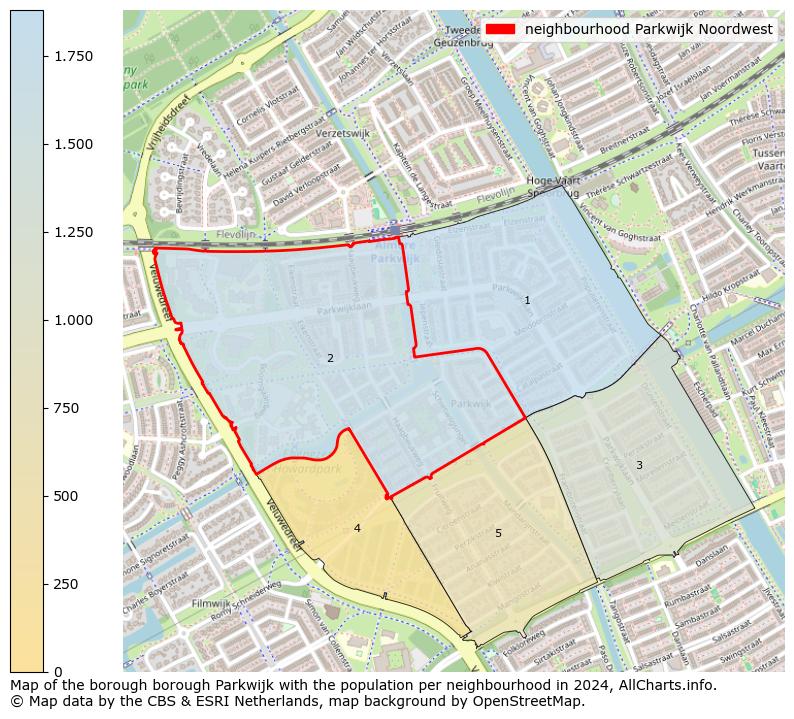 Image of the neighbourhood Parkwijk Noordwest at the map. This image is used as introduction to this page. This page shows a lot of information about the population in the neighbourhood Parkwijk Noordwest (such as the distribution by age groups of the residents, the composition of households, whether inhabitants are natives or Dutch with an immigration background, data about the houses (numbers, types, price development, use, type of property, ...) and more (car ownership, energy consumption, ...) based on open data from the Dutch Central Bureau of Statistics and various other sources!