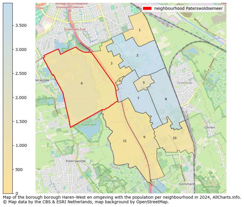 Image of the neighbourhood Paterswoldsemeer at the map. This image is used as introduction to this page. This page shows a lot of information about the population in the neighbourhood Paterswoldsemeer (such as the distribution by age groups of the residents, the composition of households, whether inhabitants are natives or Dutch with an immigration background, data about the houses (numbers, types, price development, use, type of property, ...) and more (car ownership, energy consumption, ...) based on open data from the Dutch Central Bureau of Statistics and various other sources!