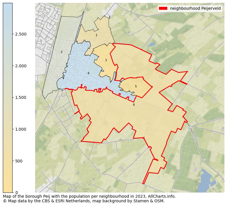 Map of the borough Peij with the population per neighbourhood in 2023. This page shows a lot of information about residents (such as the distribution by age groups, family composition, gender, native or Dutch with an immigration background, ...), homes (numbers, types, price development, use, type of property, ...) and more (car ownership, energy consumption, ...) based on open data from the Dutch Central Bureau of Statistics and various other sources!