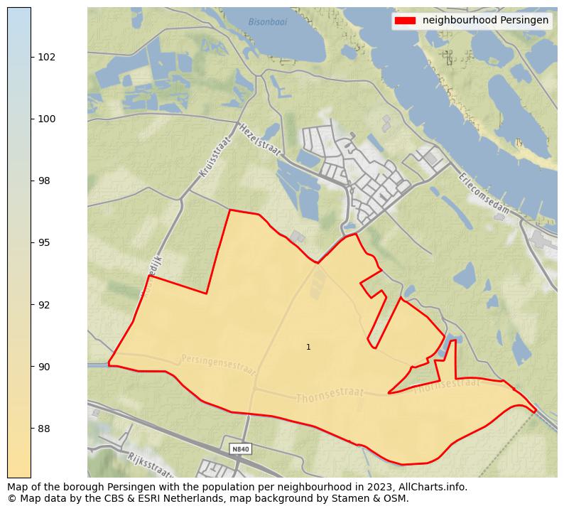Map of the borough Persingen with the population per neighbourhood in 2023. This page shows a lot of information about residents (such as the distribution by age groups, family composition, gender, native or Dutch with an immigration background, ...), homes (numbers, types, price development, use, type of property, ...) and more (car ownership, energy consumption, ...) based on open data from the Dutch Central Bureau of Statistics and various other sources!